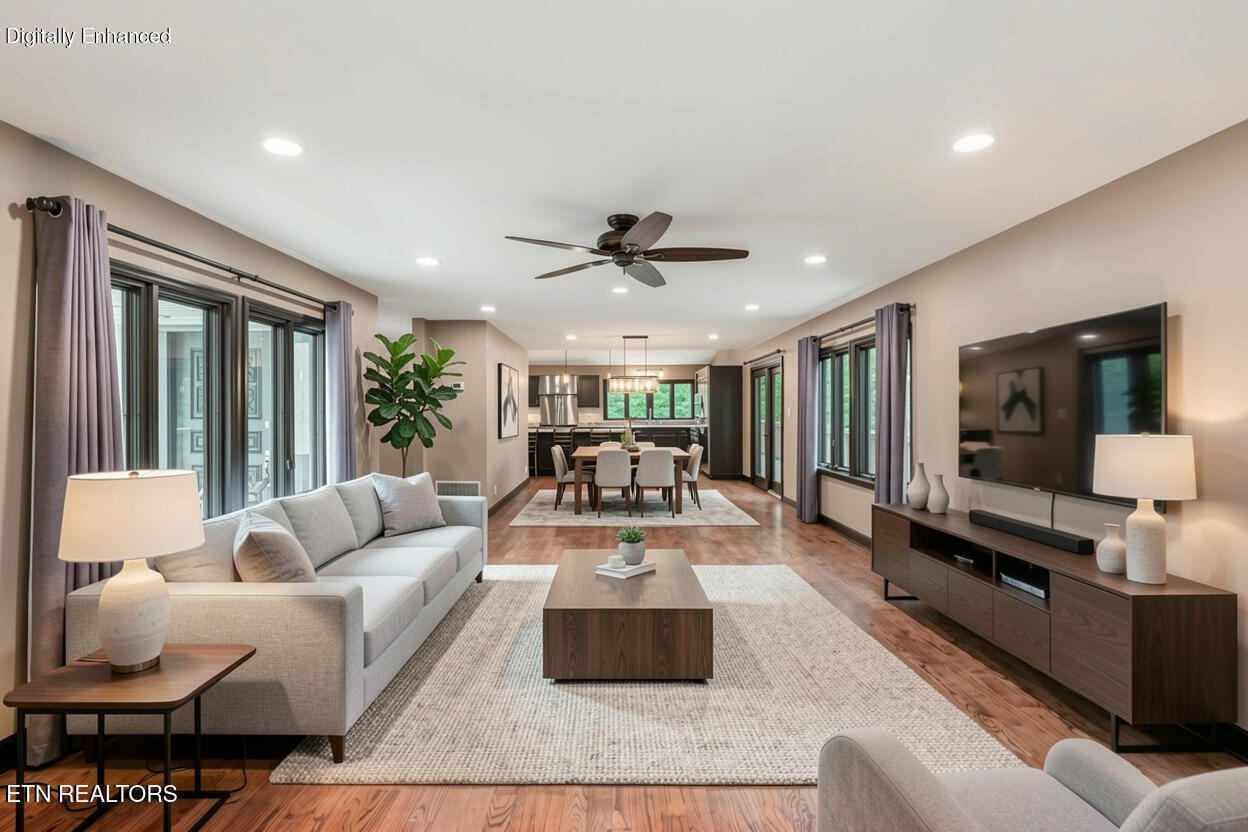 138 Newell Lane Oak Ridge, TN 37830 - Photo 11 of 51 Virtual Staging - Living_Dining_Kitchen(