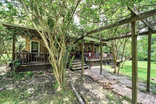 a view of outdoor space and deck