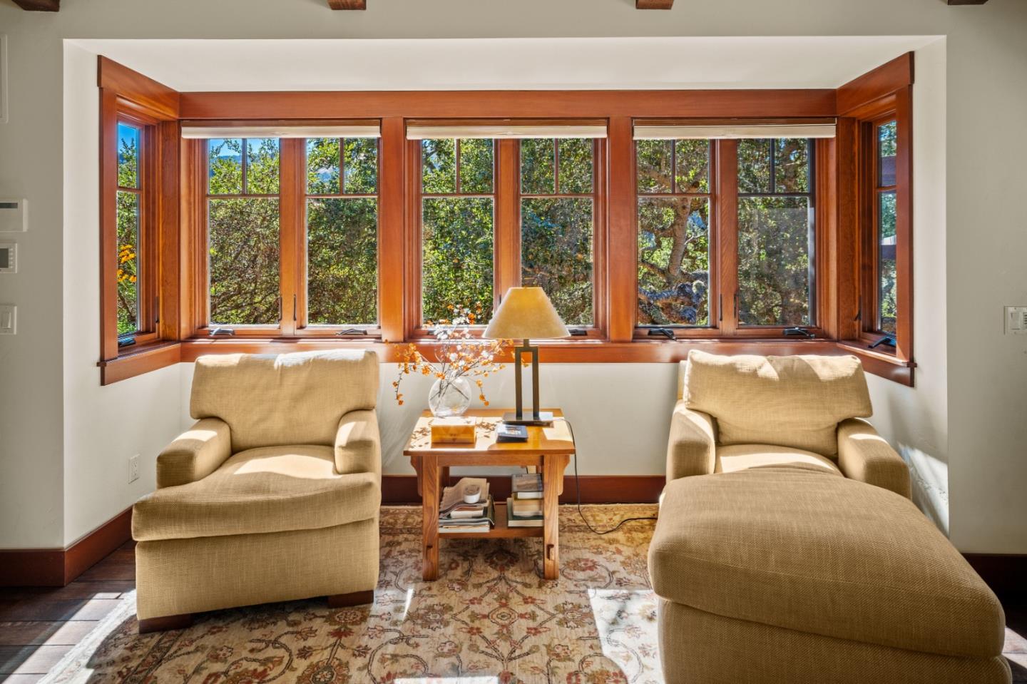 43 Rancho San Carlos Road Carmel, CA 93923 - Photo 22 of 51 a living room with furniture and large windows