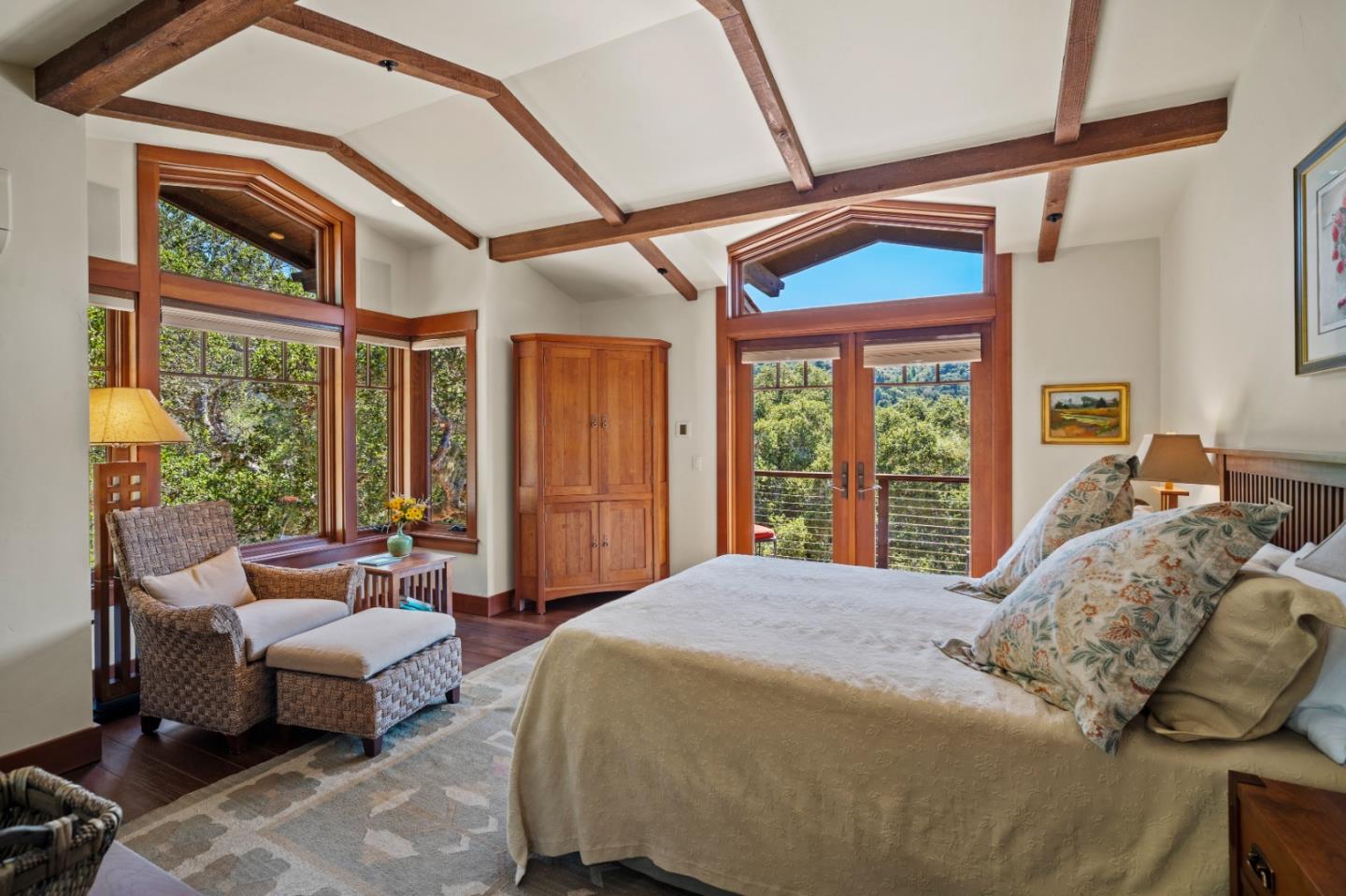 43 Rancho San Carlos Road Carmel, CA 93923 - Photo 40 of 51 a bedroom with furniture and windows