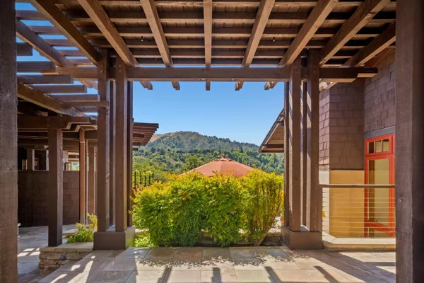a view of a porch