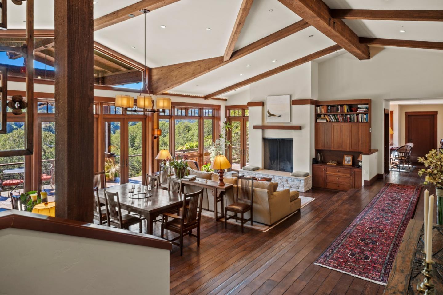 43 Rancho San Carlos Road Carmel, CA 93923 - Photo 10 of 51 a living room with furniture fireplace and flat screen tv