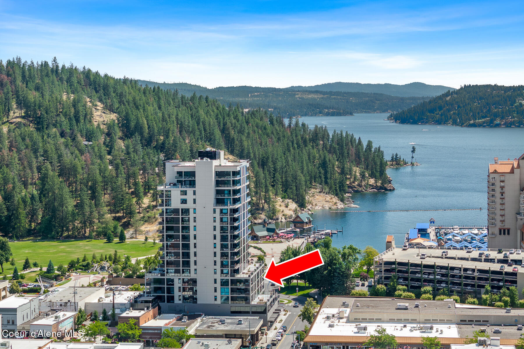 116 South 3rd Street, Unit 502 Post Falls, ID 83854 - Photo 63 of 69 Aerial_116S3rdStUnit502-12_Arrow