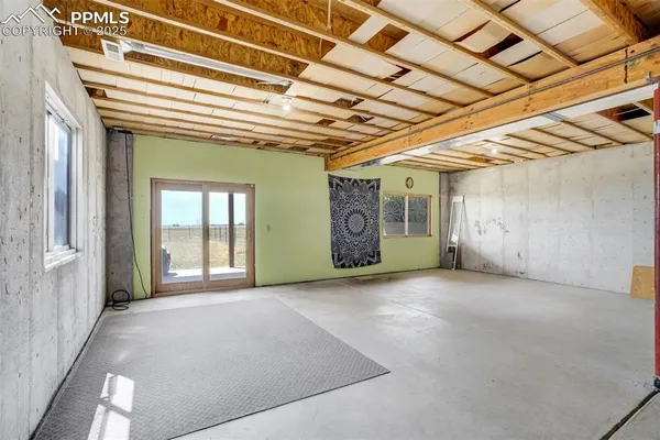 a view of a hall with a white house