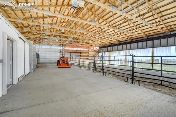 a view of a garage