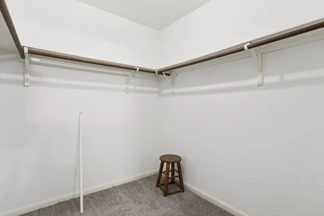 a view of a room with rack on the wall