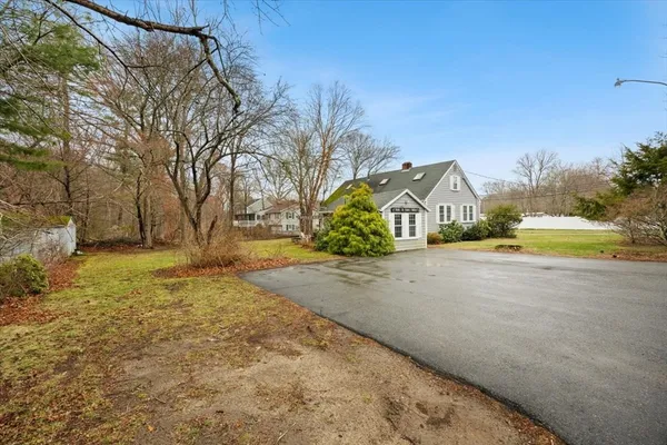 a view of the street along with trees