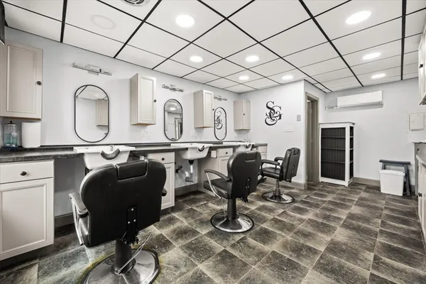 a picture of door with a white wall