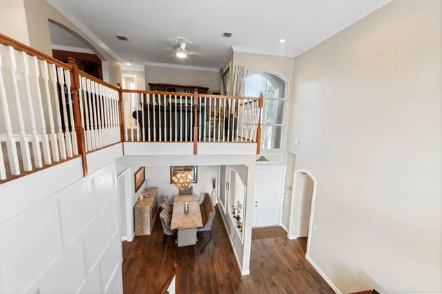 an aerial view of multiple house