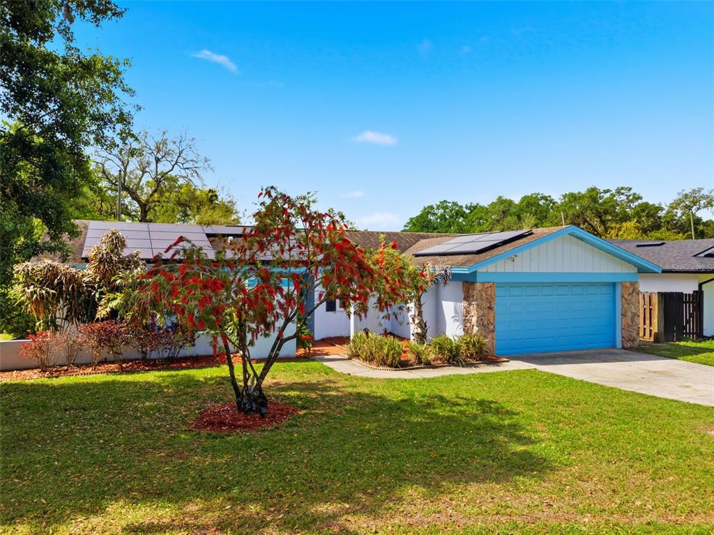 2816 Rustic Oaks Drive Palm Harbor, FL 34684 - Photo 54 of 70 a view of a house with a yard