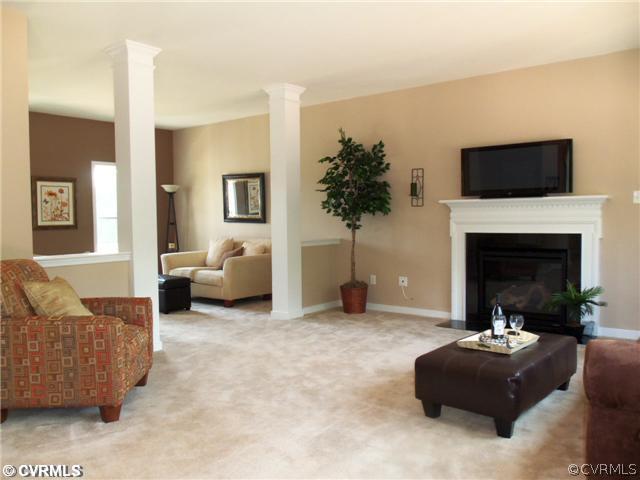 10 Earl Road Goochland, VA 23063 - Photo 6 of 17 a living room with furniture and a fireplace