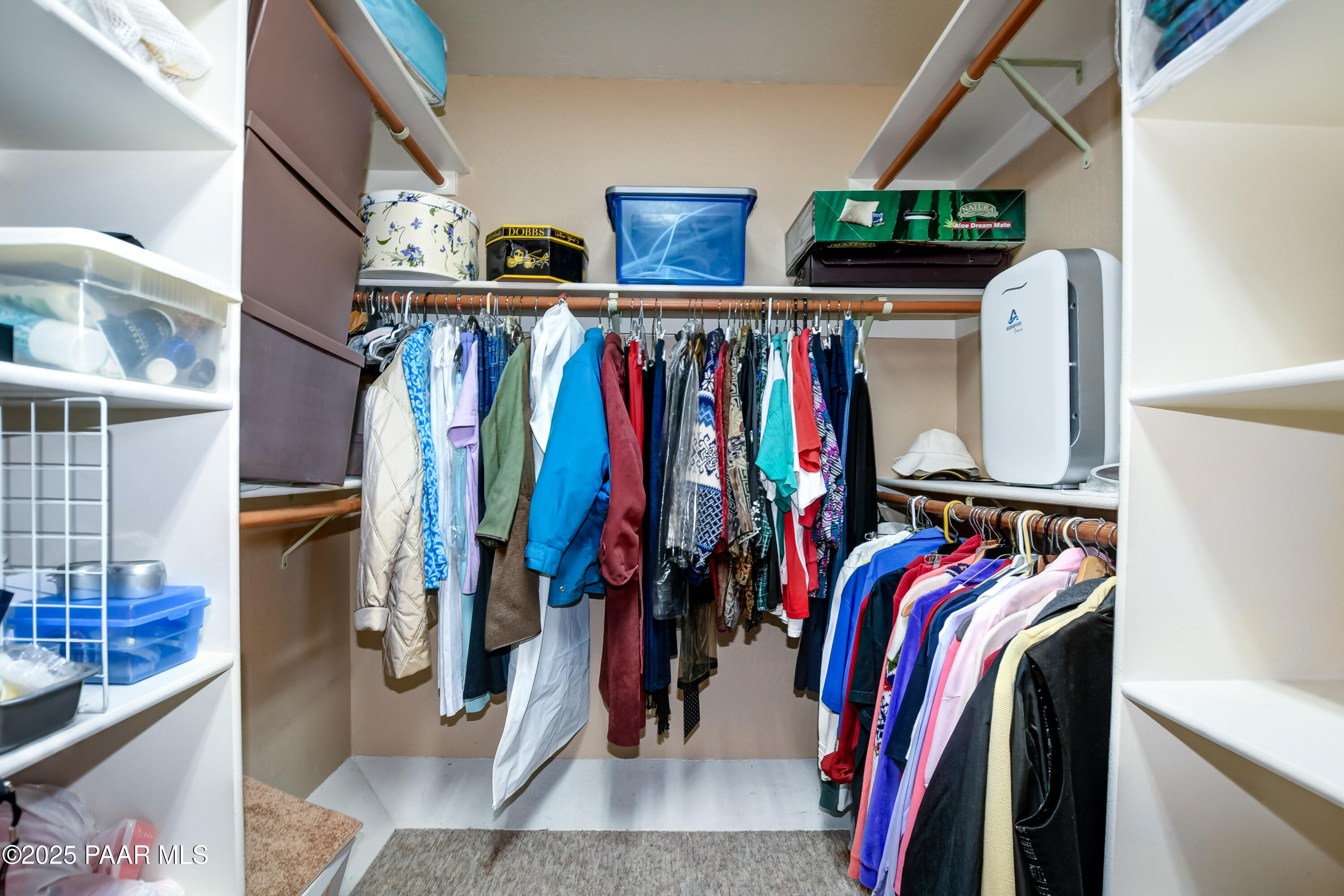 1881 Forest View Prescott, AZ 86305 - Photo 23 of 46 a view of walk in closet with clothes and shoes