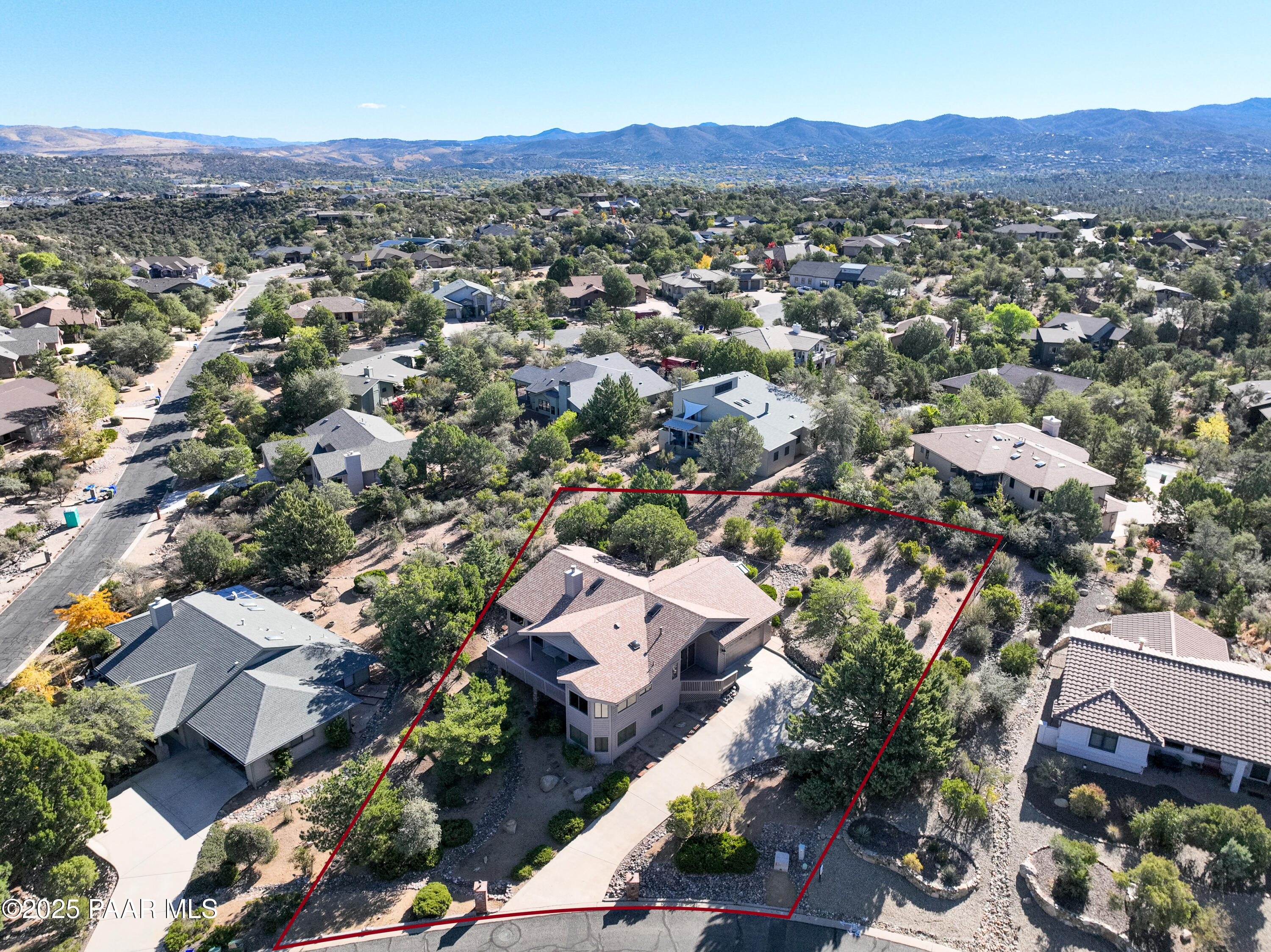 1881 Forest View Prescott, AZ 86305 - Photo 40 of 46 an aerial view of residential houses with outdoor space