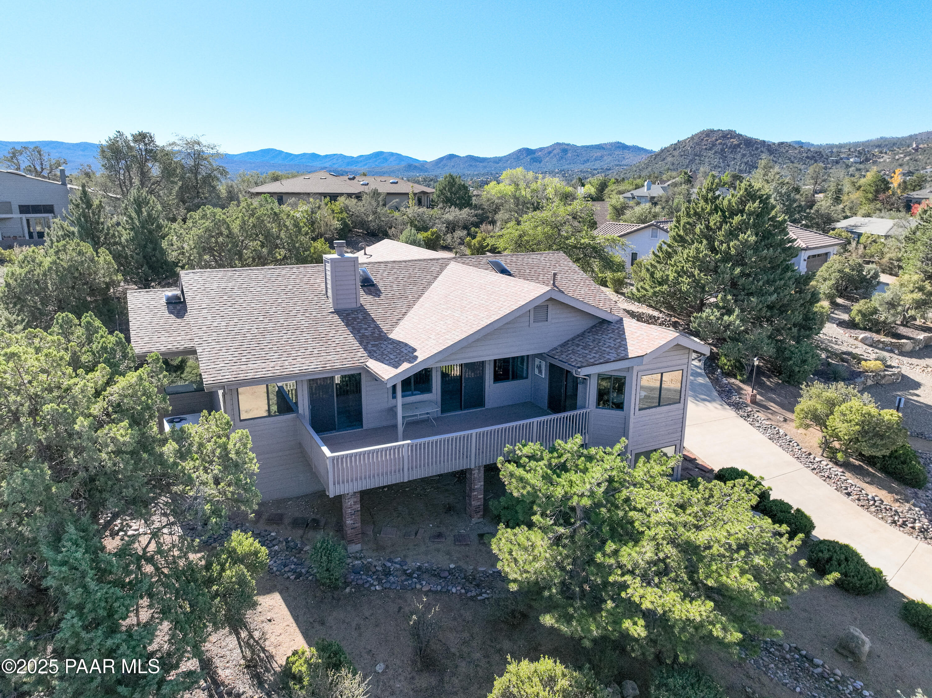 1881 Forest View Prescott, AZ 86305 - Photo 4 of 46 an aerial view of a house with a garden