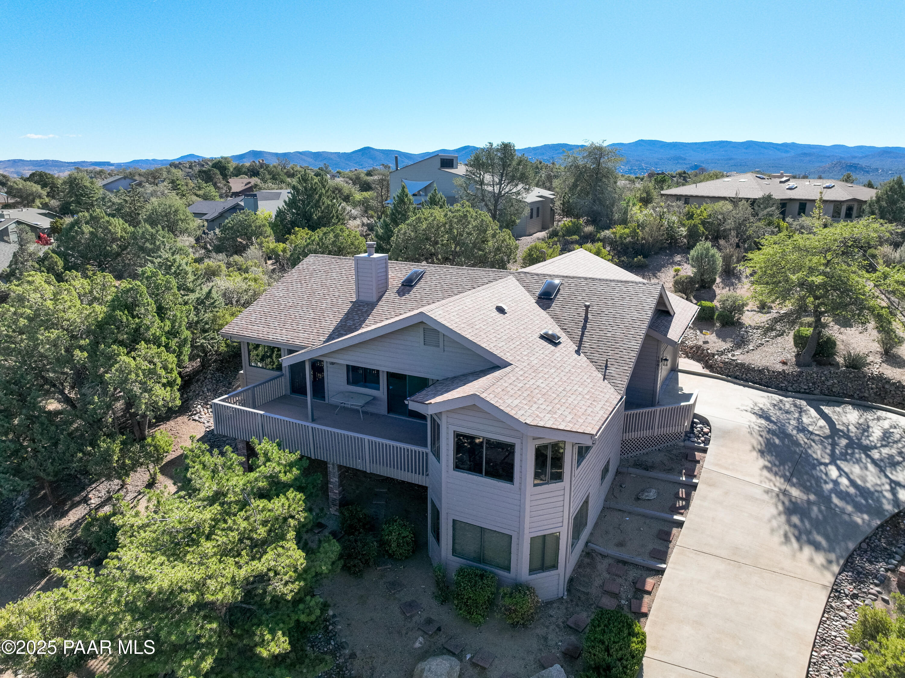 1881 Forest View Prescott, AZ 86305 - Photo 43 of 46 an aerial view of a house with a yard