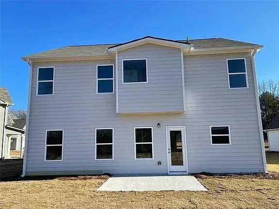 a front view of a house