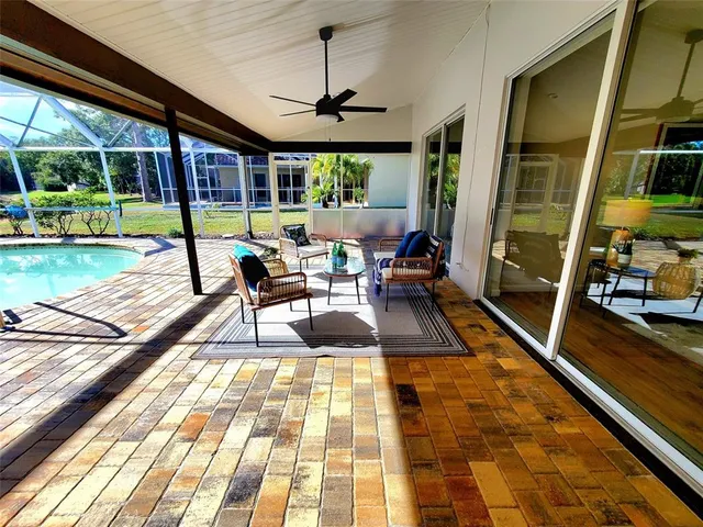 a view of a backyard with a small park