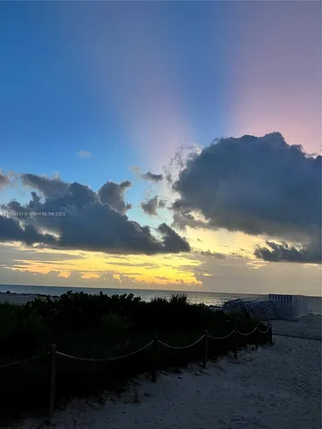 a view of an ocean and beach