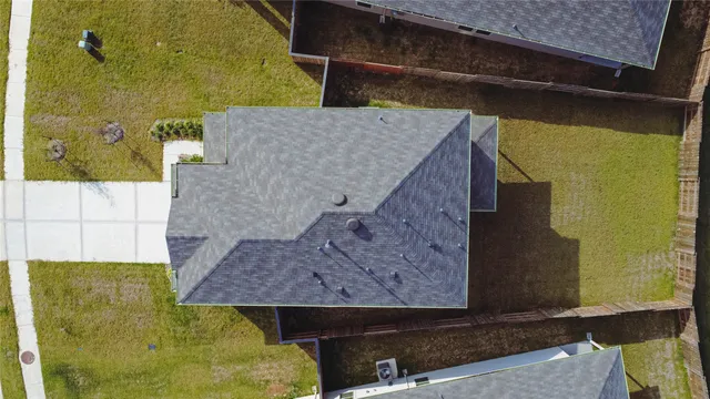 a aerial view of a fireplace
