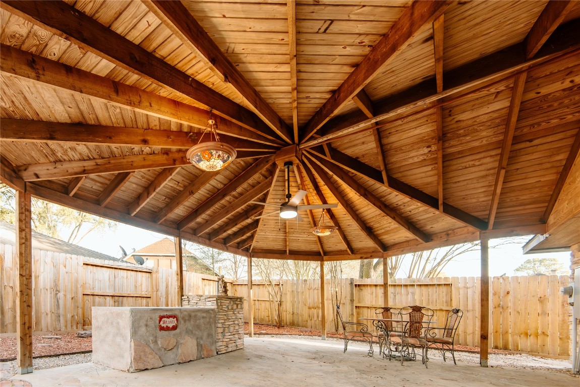 21734 Nickerton Lane Spring, TX 77388 - Photo 11 of 31 Step out onto a large custom covered patio designed for outdoor dining and entertaining.