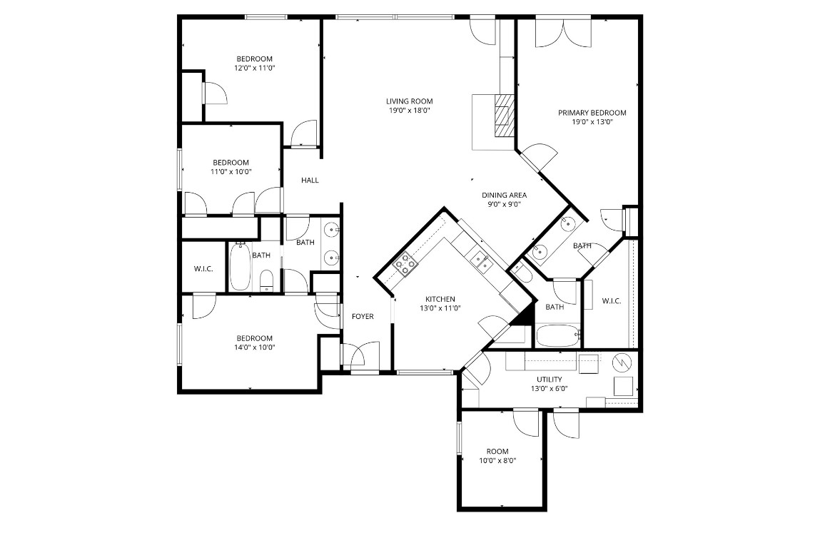 21734 Nickerton Lane Spring, TX 77388 - Photo 31 of 31 Detailed floorplan view highlighting room dimensions and the overall layout of the home.