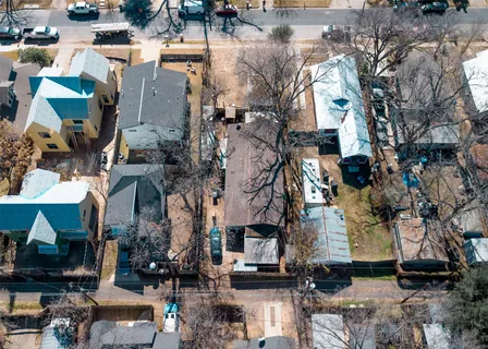 an aerial view of a city