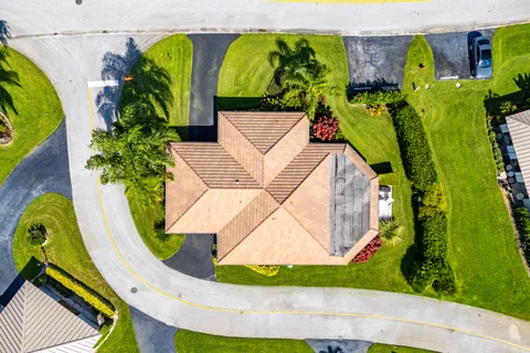 a view of swimming pool with a garden