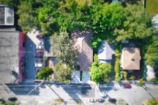 an aerial view of a city
