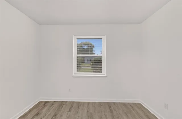 an empty room with a window