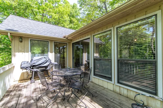 a view of a lounge chair in the balcony
