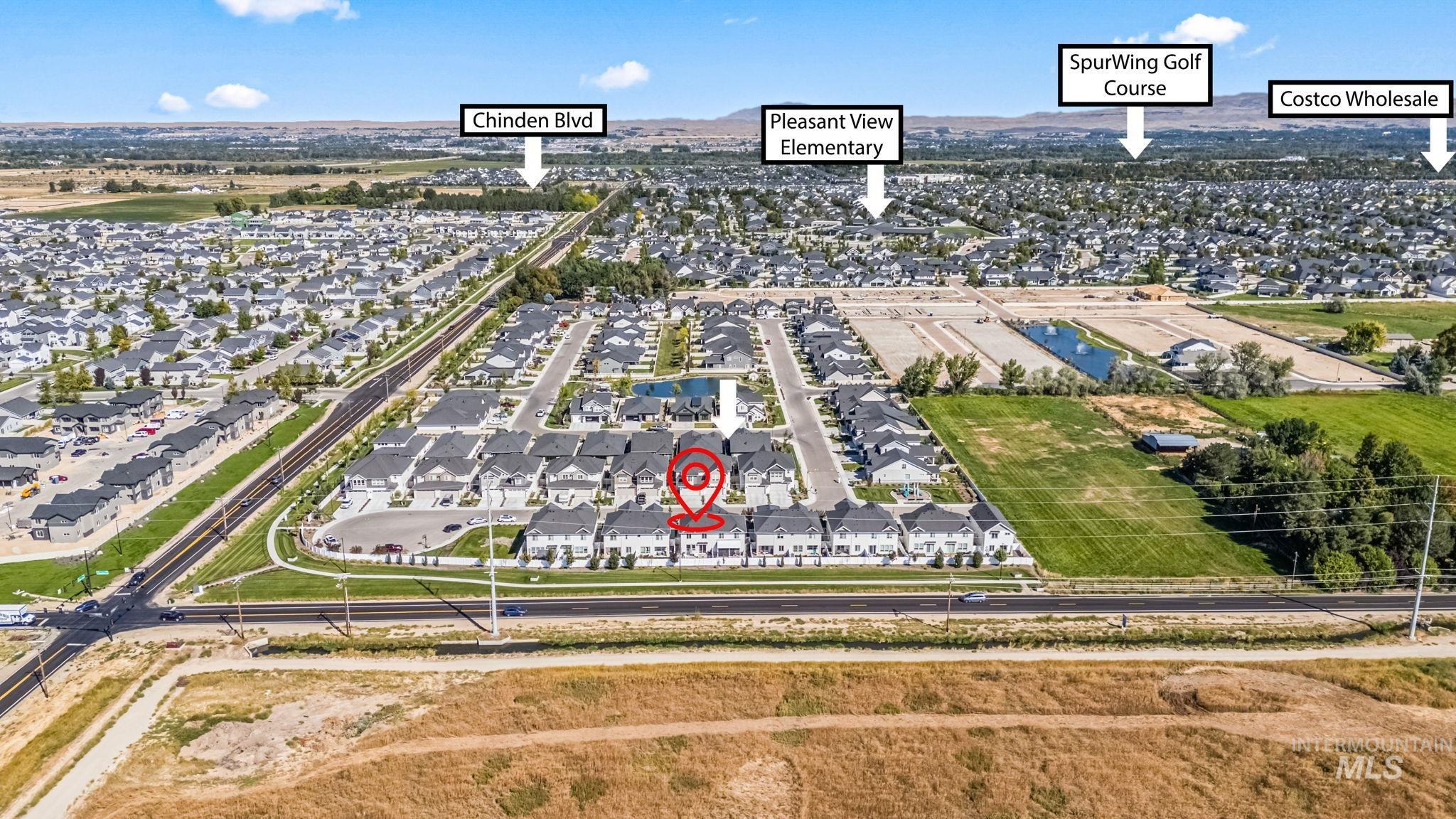 4637 West Riva Capri Street Meridian, ID 83646 - Photo 47 of 48 Aerial overview of property's location featuring nearby suburban area