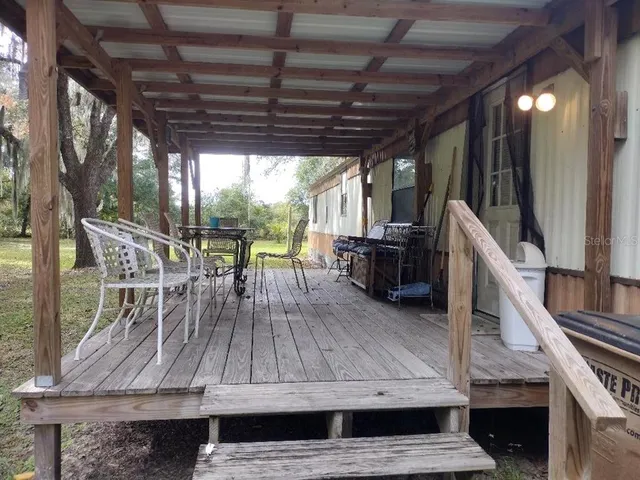 a view of outdoor space with seating space