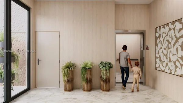 a view of small space with potted plant