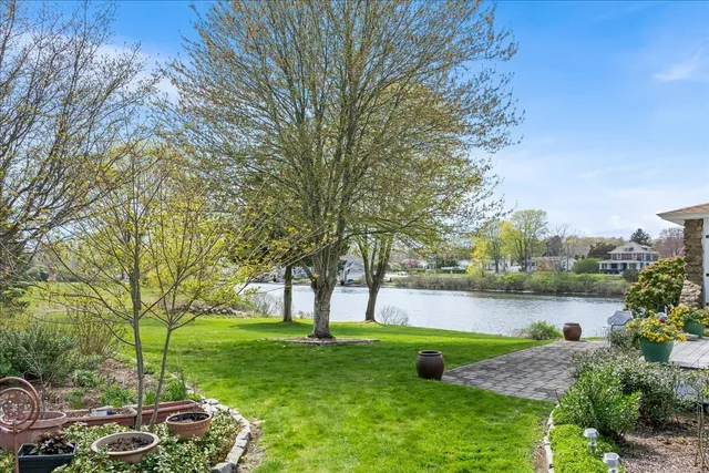 a view of outdoor space with deck and garden