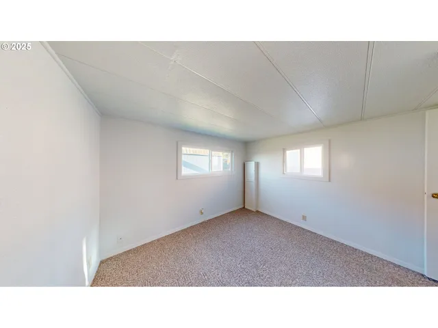 a open hall with a fireplace