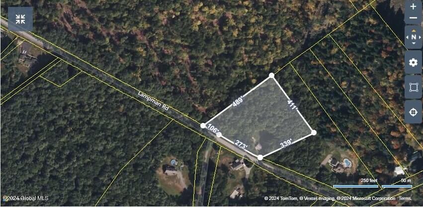 Aerial view of property