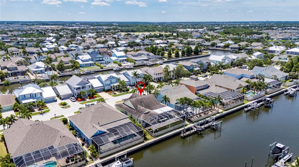 5720 Tortoise Place Apollo Beach, FL 33572 - Photo 73 of 83 an aerial view of residential houses with outdoor space and river