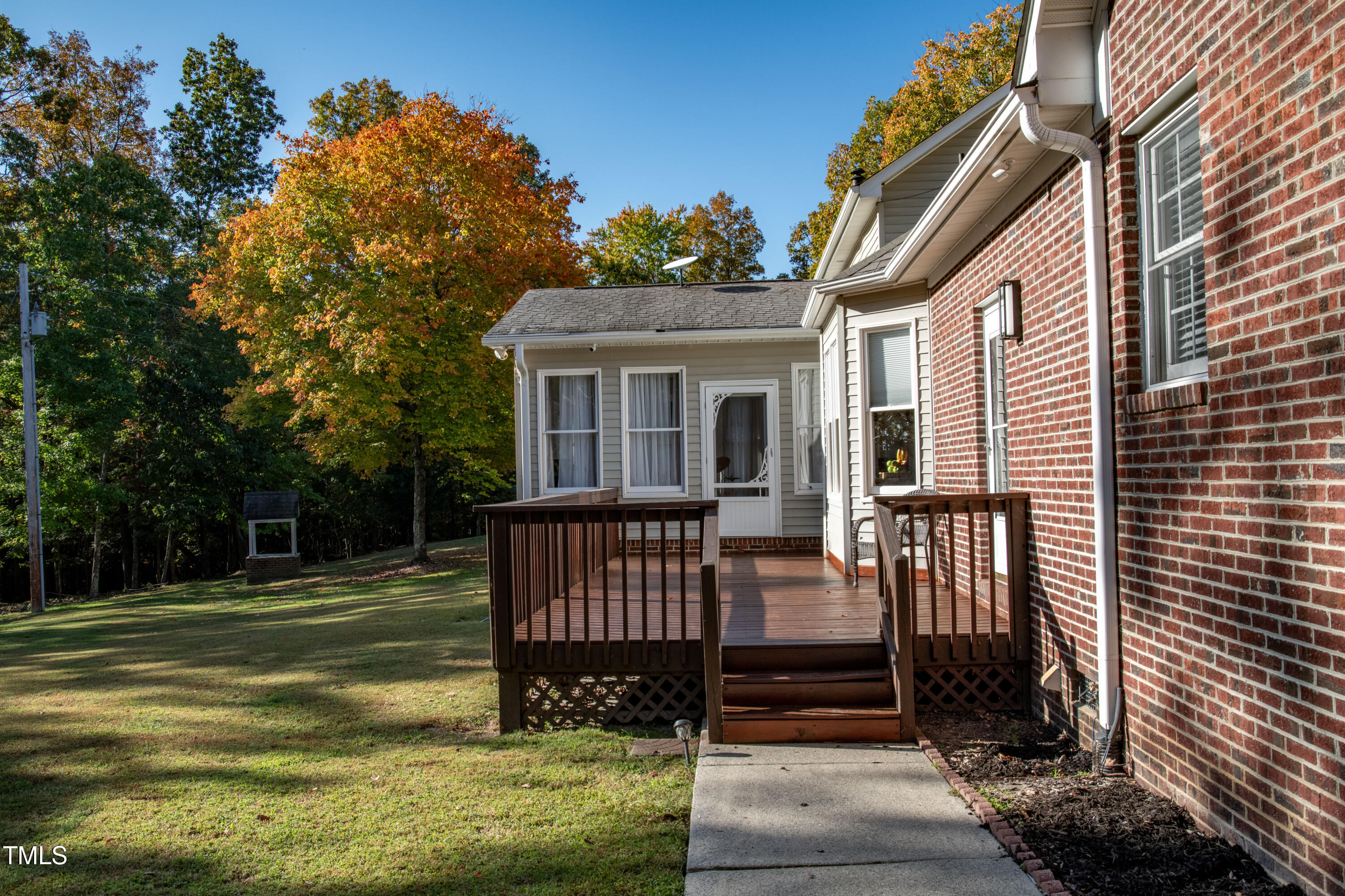 253 Cothran Hicks Road Rougemont, NC 27572 - Photo 14 of 48 a view of a house with backyard and porch