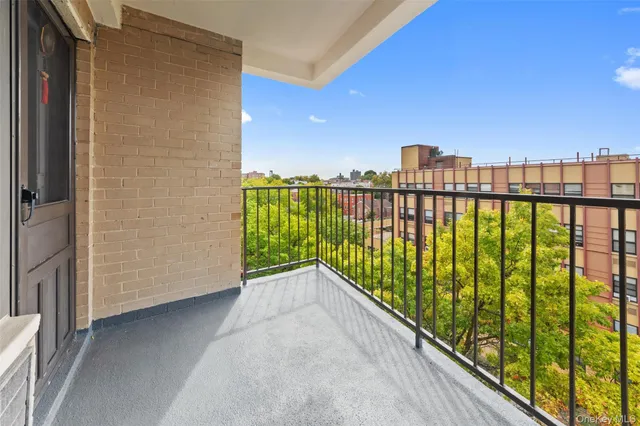 a view of balcony with city view