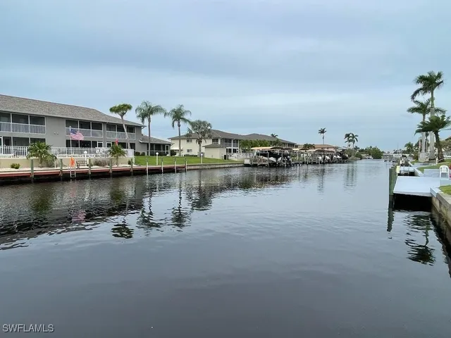 a view of a lake with houses