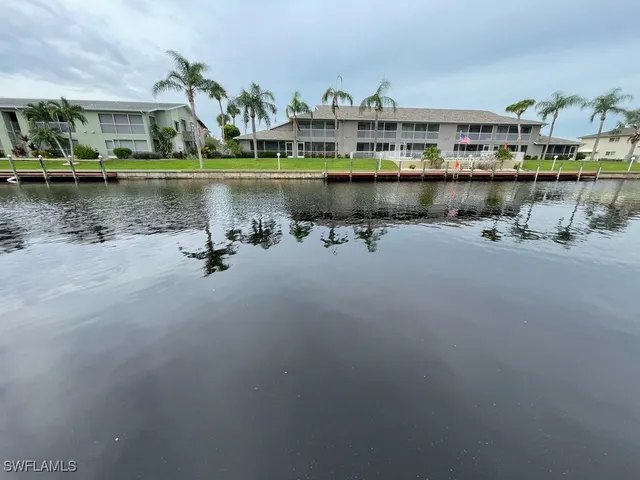 a view of a lake with house