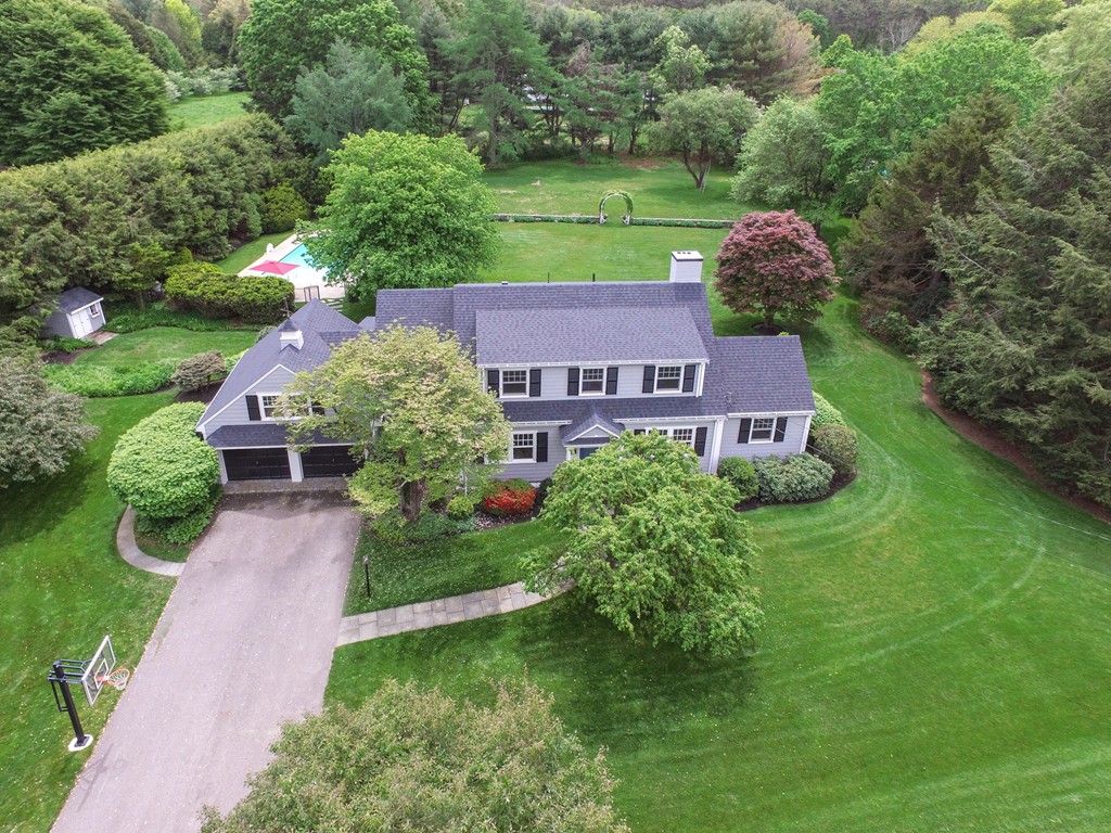 91 Winding River Road Needham, MA 02492 - Photo 1 of 27 a aerial view of a house