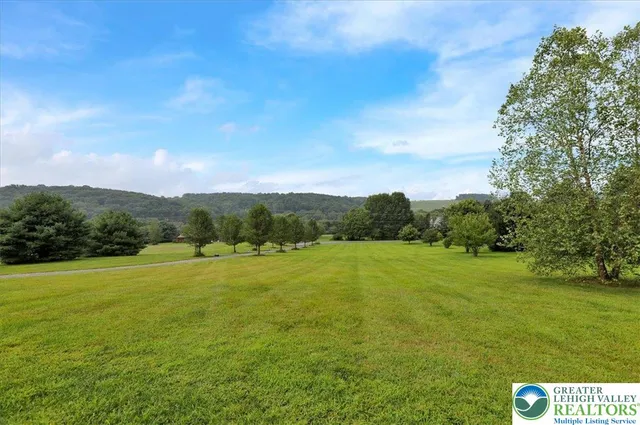 a view of an ocean from a yard