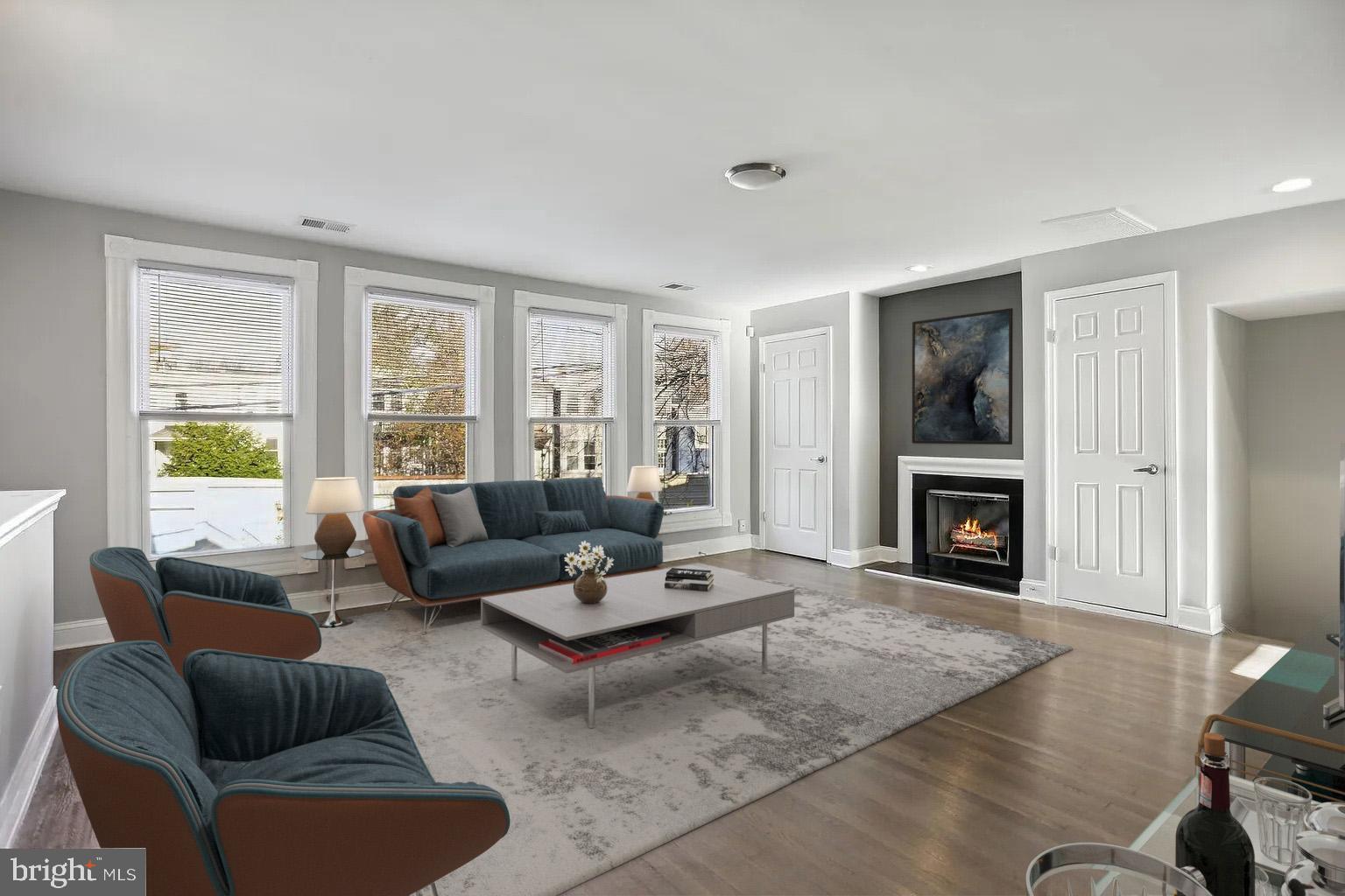 1507 Freedom Way Southeast, Unit 2 Washington, DC 20003 - Photo 1 of 22 a living room with furniture windows and a fireplace