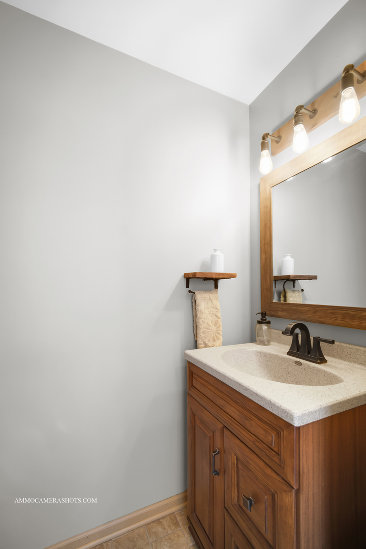 617 Kennedy Street Waterman, IL 60556 - Photo 12 of 32 a bathroom with a sink and a mirror