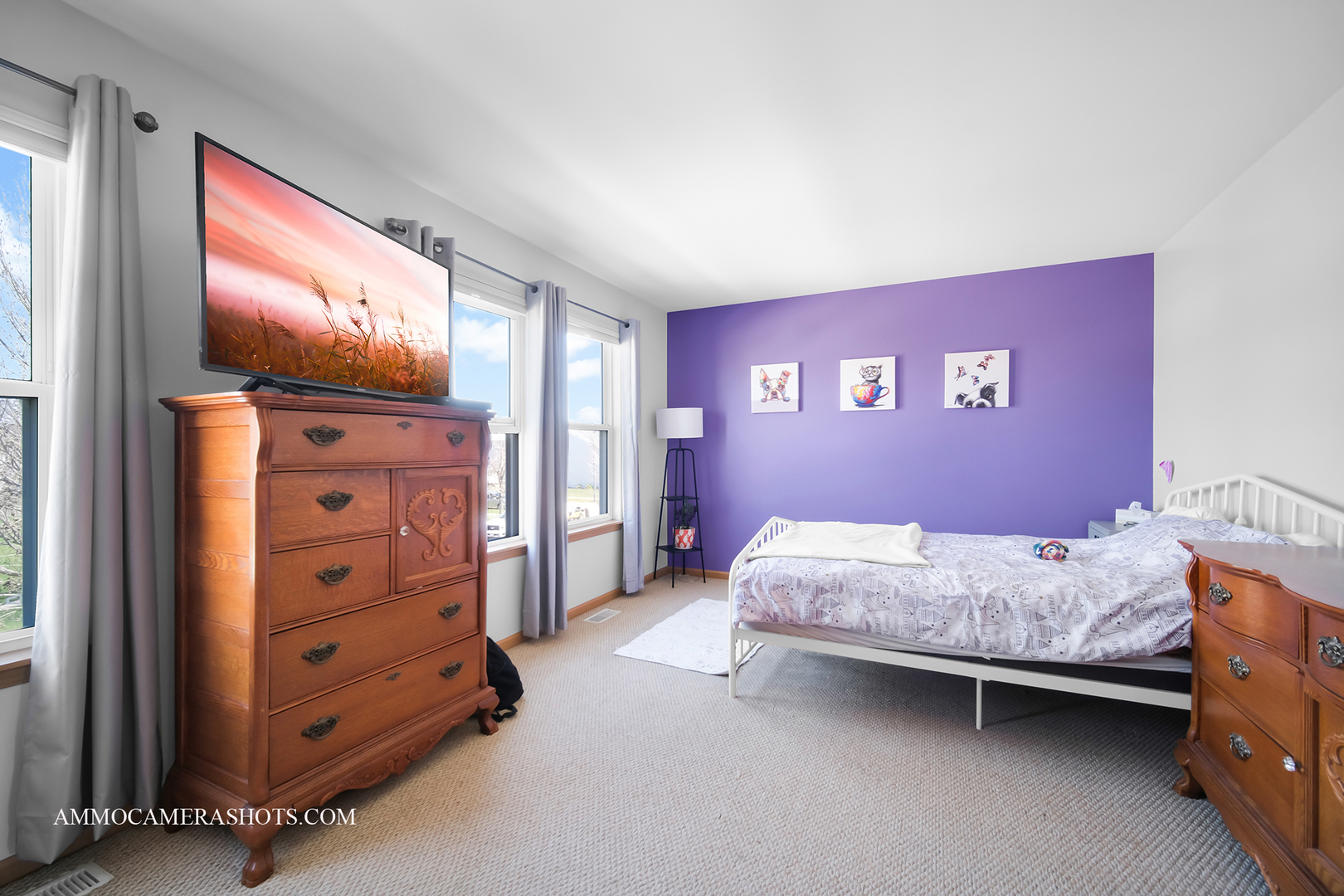 617 Kennedy Street Waterman, IL 60556 - Photo 17 of 32 a bedroom with a bed and a tv