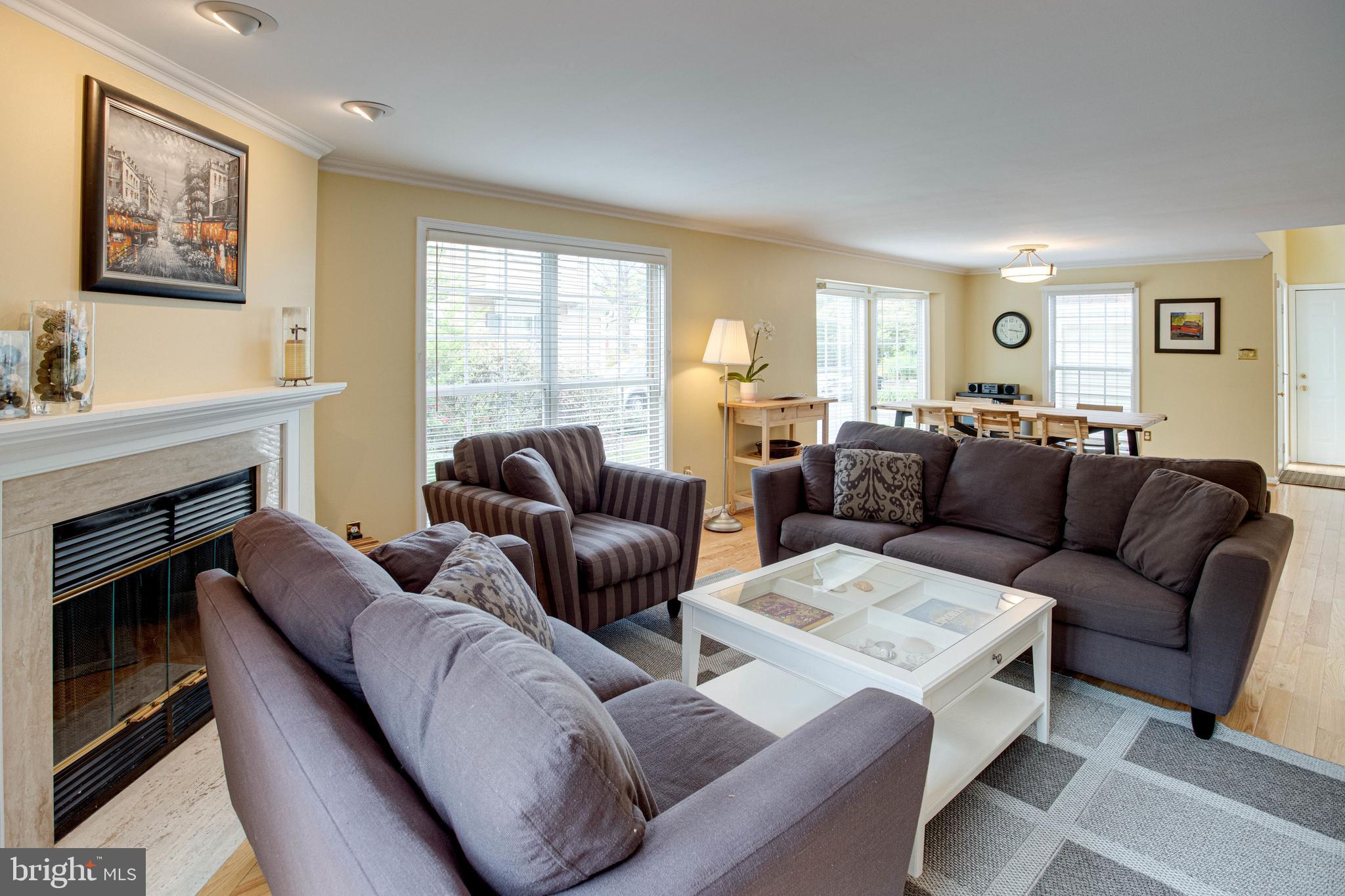 1542 Deer Point Way Reston, VA 20194 - Photo 13 of 68 Living Room with Wood Burning Fireplace