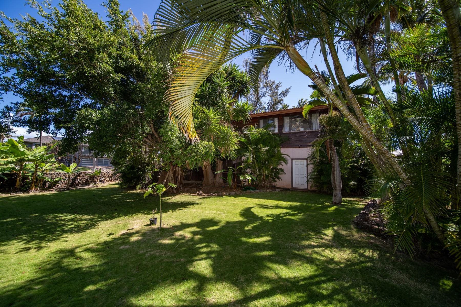590 Stable Road, Unit C & D Paia, HI 96779 - Photo 16 of 30 a view of a white house with a yard and plants