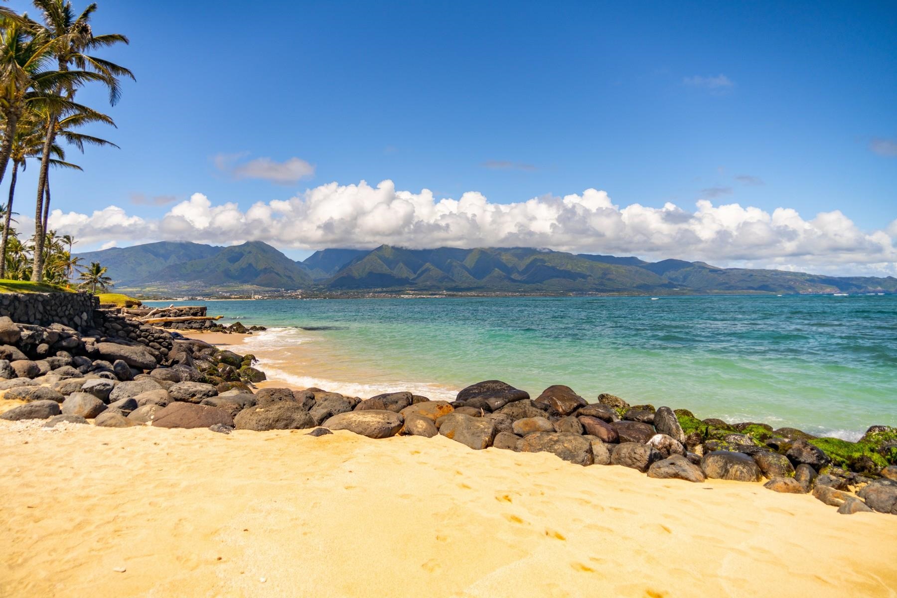 590 Stable Road, Unit C & D Paia, HI 96779 - Photo 25 of 30 a view of a lake with a mountain