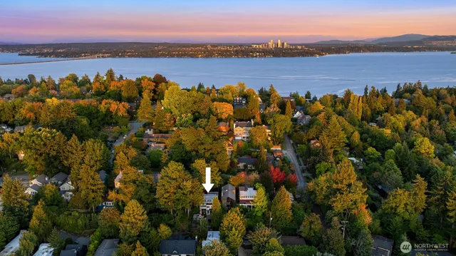 a view of lake and mountain